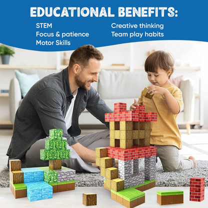 Snugsmartessentials™ Stem Learning Magnetic Building Blocks